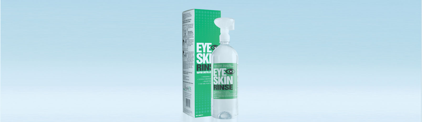 Eye wash solution Canada, banner eye skin rinse - Ripple FX Water