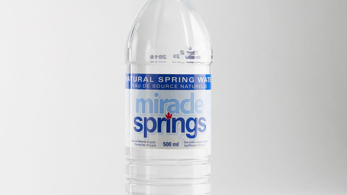 500ml PET Ribbed Blue Cap Miracle Springs