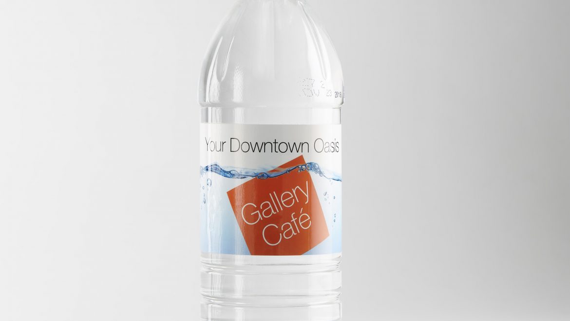 500ml PET Ribbed Clear Bottle Clear Cap Gallery Cafe