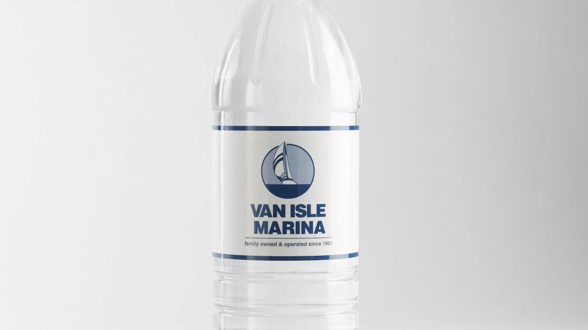 500ml PET Ribbed White Cap Van Isle Marina