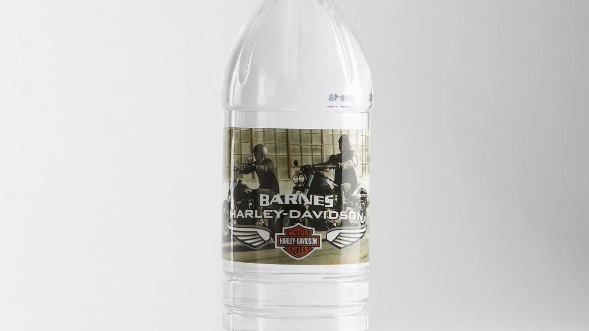 PET 500ml Clear Black Cap Harley Davidson