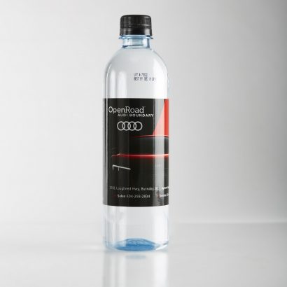 Smooth Shape RPET Bottle with Black Cap Audi