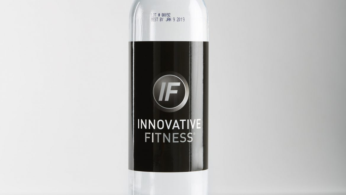 Smooth Shape RPET Bottle with Black Cap Innovative Fitness