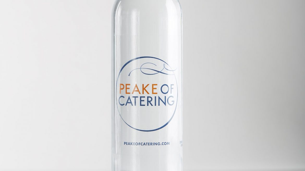 Smooth Shape RPET Bottle with Black Cap Peake of Catering