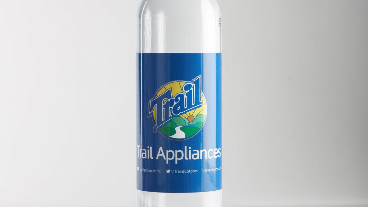 Smooth Shape RPET Bottle with Clear Cap Trail Appliances