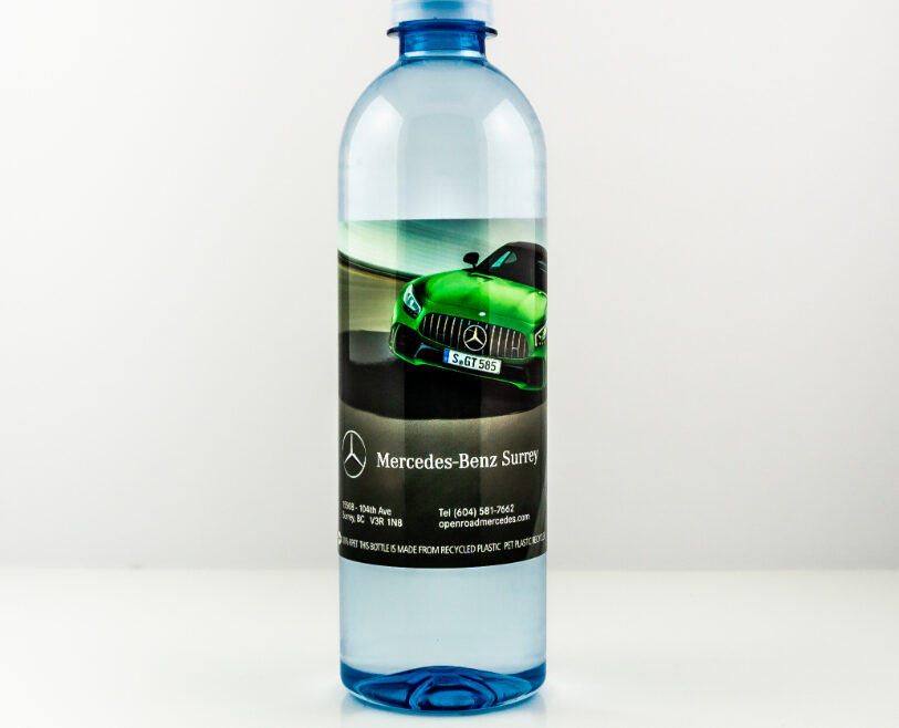 RPET 500ml Smooth Shape Bottle with Clear Cap