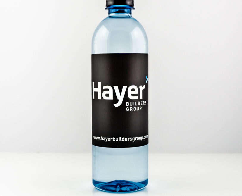 RPET 500ml Smooth Shape Bottle with Black Lid