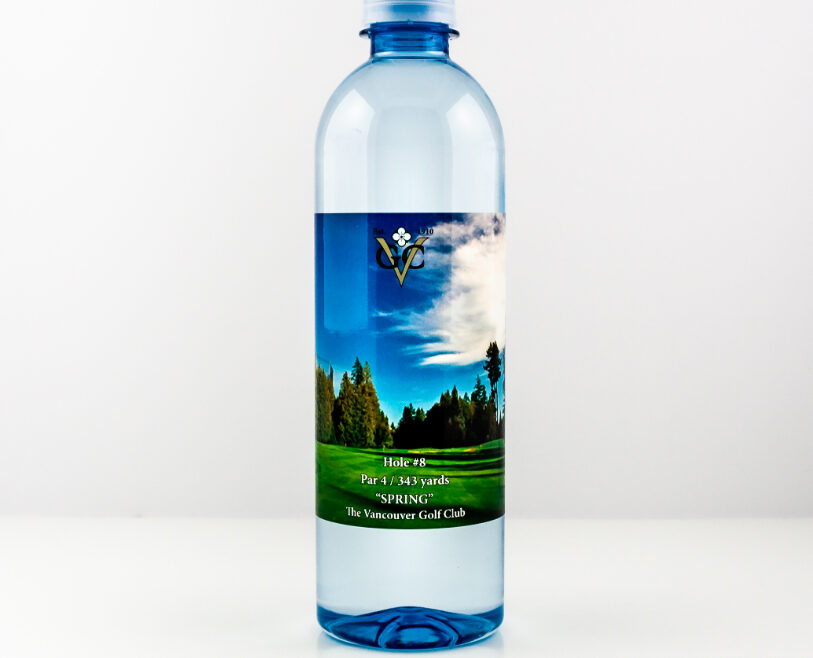 RPET 500ml Smooth Shape RPET Bottle with Clear Cap set1 c