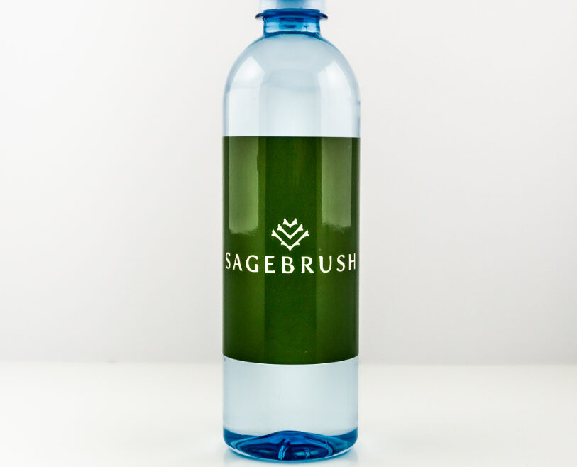 RPET 500ml Smooth Shape Bottle with Clear Cap set2 b