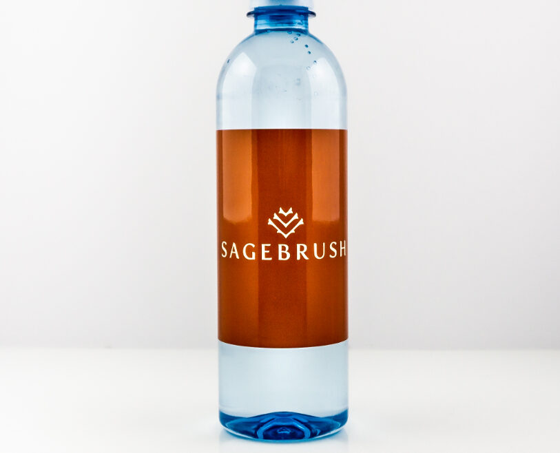RPET 500ml Smooth Shape Bottle with Clear Cap set2 c
