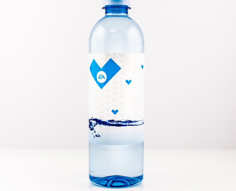 RPET 500ml Smooth Shape Bottle with Clear Cap