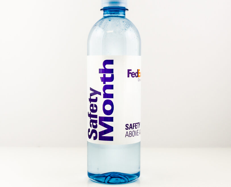 RPET 500ml Smooth Shape Bottle with Clear Cap