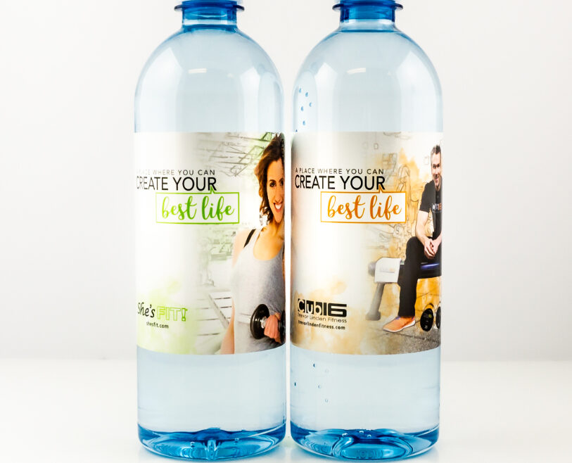 RPET 700ml Smooth Shape Bottle with Clear Cap set4 c