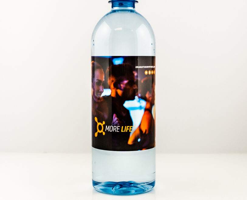 RPET 700ml Smooth Shape Bottle with Clear Cap set4 d
