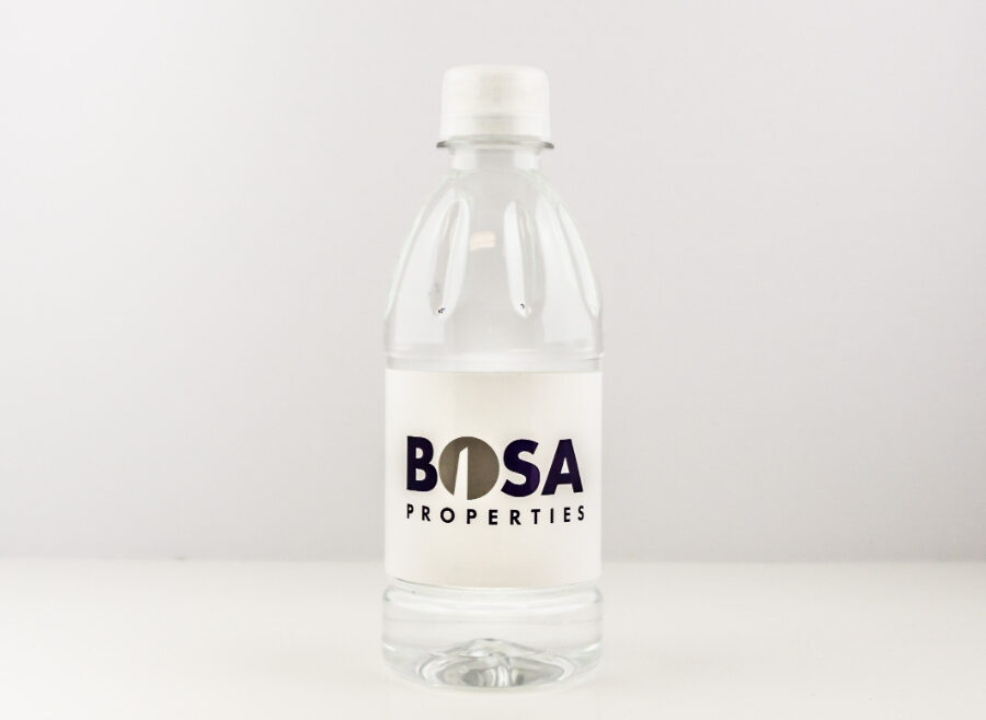 PET 355ml Ribbed Bottle with Clear Cap