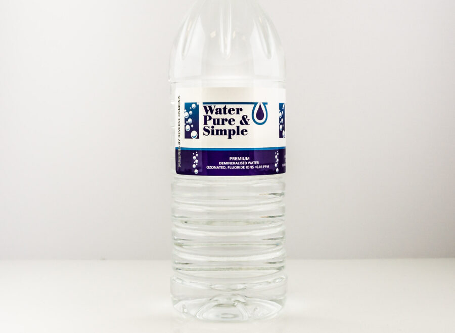 Ribbed 1L Sport Bottle, Water Pure & Simple