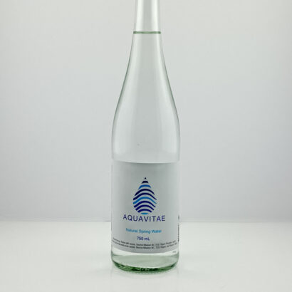 Glass Bottle with White Cap, Sparkling Spring Water